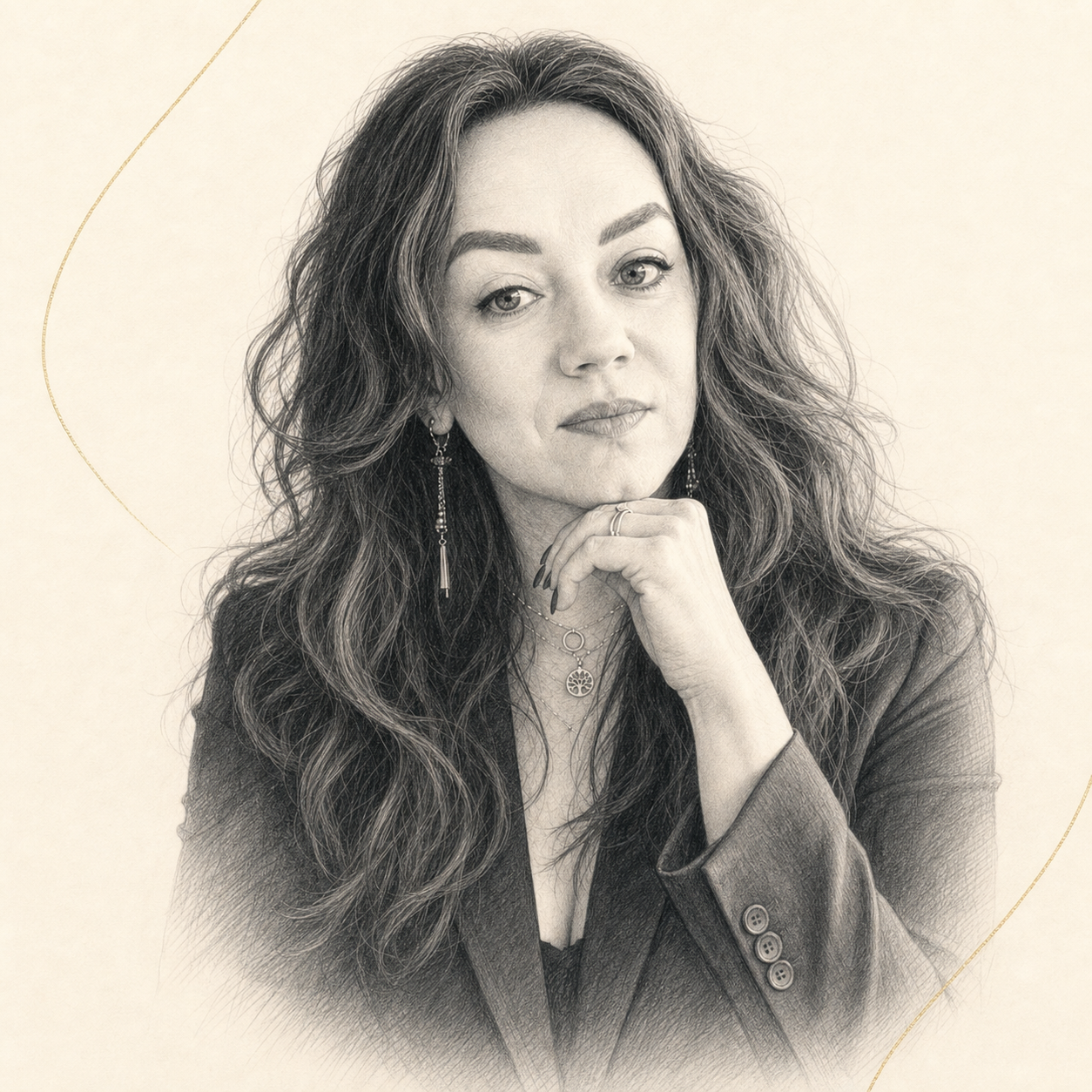 Portret schițat al Elenei-Ramona Belgun