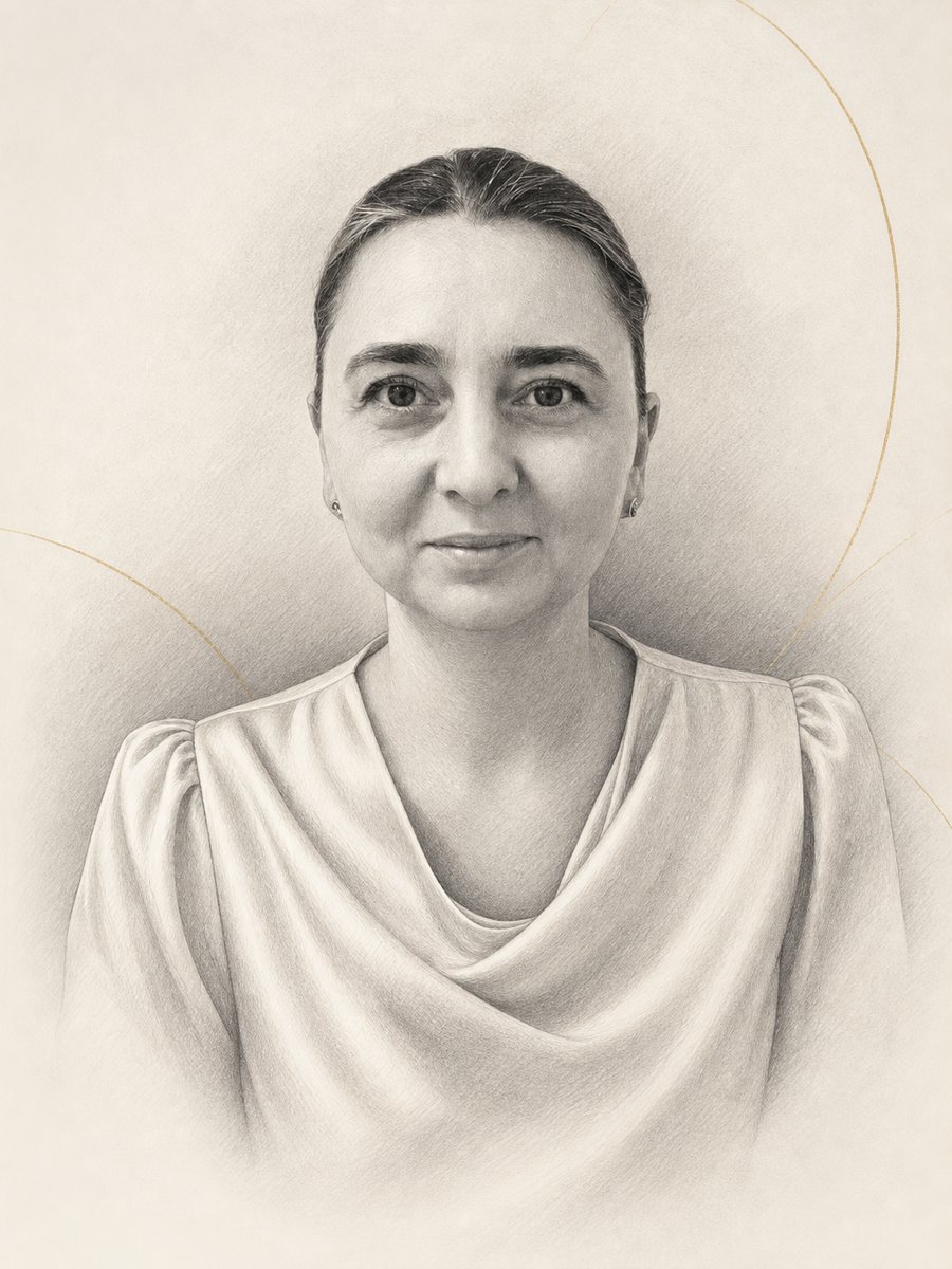 Portret schițat Mira Iordache